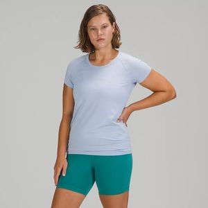 Swiftly Tech Short Sleeve Shirt 2.0 in Blue Linen